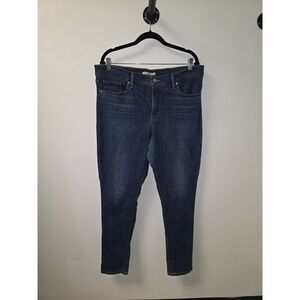 Levi's 311 Shaping Skinny Jeans‎ Women's 34W x 30L Blue Denim Stretch Mid Rise